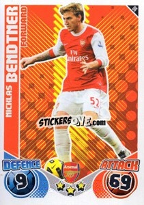 Sticker Nicklas Bendtner - English Premier League 2010-2011. Match Attax Extra
 n. U6 - Topps