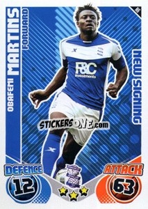 Sticker Obafemi Martins - English Premier League 2010-2011. Match Attax Extra
 n. N6 - Topps