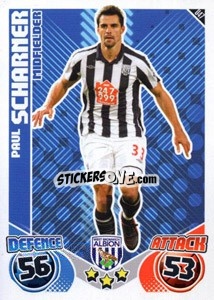 Sticker Paul Scharner - English Premier League 2010-2011. Match Attax Extra
 n. U47 - Topps
