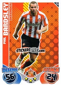 Sticker Phil Bardsley - English Premier League 2010-2011. Match Attax Extra
 n. U39 - Topps