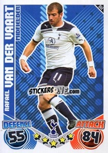 Sticker Rafael van der Vaart - English Premier League 2010-2011. Match Attax Extra
 - Topps