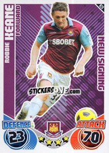 Sticker Robbie Keane - English Premier League 2010-2011. Match Attax Extra
 n. N28 - Topps
