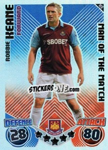 Sticker Robbie Keane - English Premier League 2010-2011. Match Attax Extra
 n. M18 - Topps