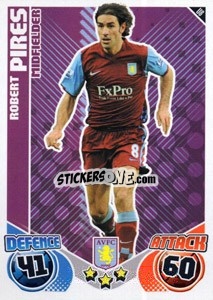 Sticker Robert Pires - English Premier League 2010-2011. Match Attax Extra
 n. U8 - Topps