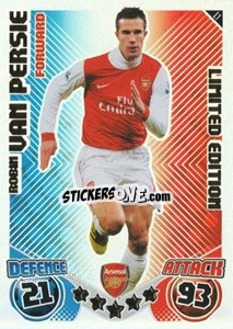 Sticker Robin van Persie - English Premier League 2010-2011. Match Attax Extra
 - Topps