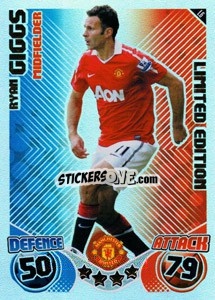 Sticker Ryan Giggs - English Premier League 2010-2011. Match Attax Extra
 n. L6 - Topps