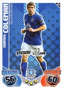 Sticker Seamus Coleman - English Premier League 2010-2011. Match Attax Extra
 - Topps