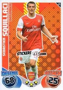 Cromo Sebastien Squillaci - English Premier League 2010-2011. Match Attax Extra
 - Topps