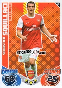 Sticker Sebastien Squillaci - English Premier League 2010-2011. Match Attax Extra
 n. U3 - Topps