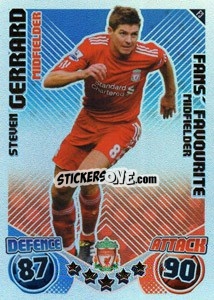 Sticker Steven Gerrard - English Premier League 2010-2011. Match Attax Extra
 n. F3 - Topps
