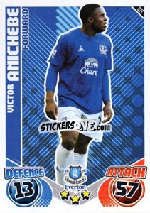 Sticker Victor Anichebe - English Premier League 2010-2011. Match Attax Extra
 n. U21 - Topps