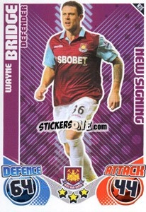 Cromo Wayne Bridge - English Premier League 2010-2011. Match Attax Extra
 - Topps