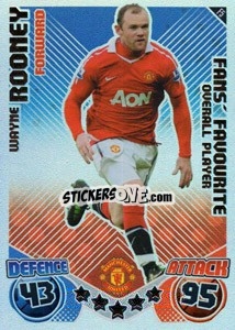 Sticker Wayne Rooney - English Premier League 2010-2011. Match Attax Extra
 n. F5 - Topps