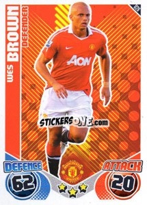Figurina Wes Brown - English Premier League 2010-2011. Match Attax Extra
 - Topps