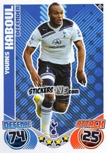 Sticker Younes Kaboul - English Premier League 2010-2011. Match Attax Extra
 - Topps