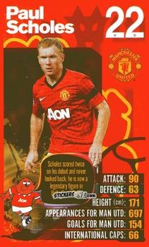 Cromo Paul Scholes - Manchester United 2012-2013
 n. 22 - Top Trumps