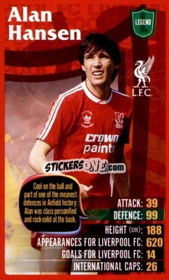Sticker Alan Hansen -  Liverpool 2012-2013
 n. 26 - Top Trumps