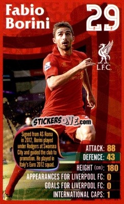 Cromo Fabio Borini -  Liverpool 2012-2013
 - Top Trumps