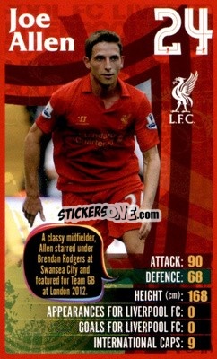 Cromo Joe Allen -  Liverpool 2012-2013
 - Top Trumps