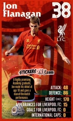 Sticker Jon Flanagan -  Liverpool 2012-2013
 n. 23 - Top Trumps