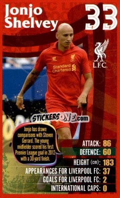 Sticker Jonjo Shelvey -  Liverpool 2012-2013
 n. 20 - Top Trumps