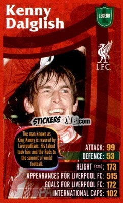 Sticker Kenny Dalglish -  Liverpool 2012-2013
 n. 25 - Top Trumps