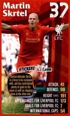 Sticker Martin Skrtel -  Liverpool 2012-2013
 n. 22 - Top Trumps