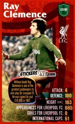 Sticker Ray Clemence -  Liverpool 2012-2013
 - Top Trumps
