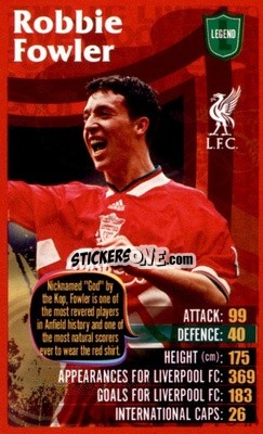 Cromo Robbie Fowler -  Liverpool 2012-2013
 n. 30 - Top Trumps