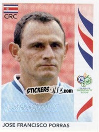 Sticker Jose Francisco Porras - FIFA World Cup Germany 2006 n. 38 - Panini
