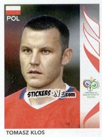 Sticker Tomasz Klos - FIFA World Cup Germany 2006 - Panini