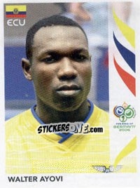 Sticker Walter Ayovi - FIFA World Cup Germany 2006 n. 82 - Panini
