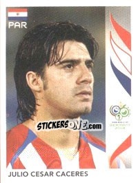 Sticker Julio Cesar Caceres - FIFA World Cup Germany 2006 - Panini