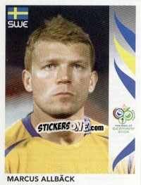 Sticker Marcus Allbäck - FIFA World Cup Germany 2006 - Panini