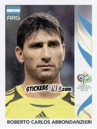 Sticker Roberto Abbondanzieri - FIFA World Cup Germany 2006 - Panini