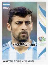 Cromo Walter Adrian Samuel - FIFA World Cup Germany 2006 - Panini