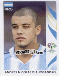 Sticker Andres Nicolas D'Alessandro - FIFA World Cup Germany 2006 - Panini