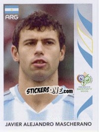 Sticker Javier Alejandro Mascherano - FIFA World Cup Germany 2006 n. 180 - Panini