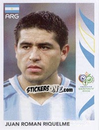Sticker Juan Roman Riquelme - FIFA World Cup Germany 2006 - Panini