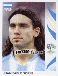 Sticker Juan Pablo Sorin - FIFA World Cup Germany 2006 - Panini