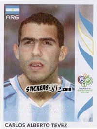 Sticker Carlos Alberto Tevez - FIFA World Cup Germany 2006 - Panini