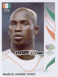 Cromo Marco Andre Zoro - FIFA World Cup Germany 2006 - Panini