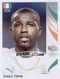 Sticker Siaka Tiene - FIFA World Cup Germany 2006 - Panini