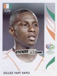 Sticker Gilles Yapi Yapo - FIFA World Cup Germany 2006 - Panini