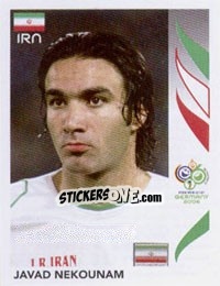 Sticker Javad Nekounam - FIFA World Cup Germany 2006 - Panini