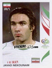 Figurina Javad Nekounam - FIFA World Cup Germany 2006 - Panini