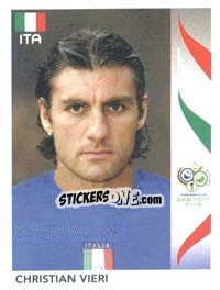 Sticker Christian Vieri - FIFA World Cup Germany 2006 n. 339 - Panini