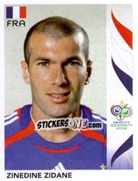 Sticker Zinedine Zidane - FIFA World Cup Germany 2006 - Panini