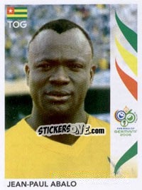 Sticker Jean-Paul Abalo - FIFA World Cup Germany 2006 - Panini