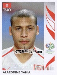 Sticker Alaeddine Yahia - FIFA World Cup Germany 2006 - Panini